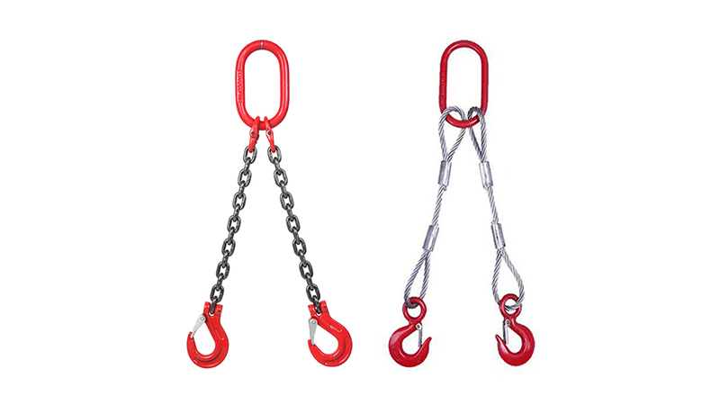 Een vergelijking van de voordelen van kettingstroppen en staalkabelstroppen