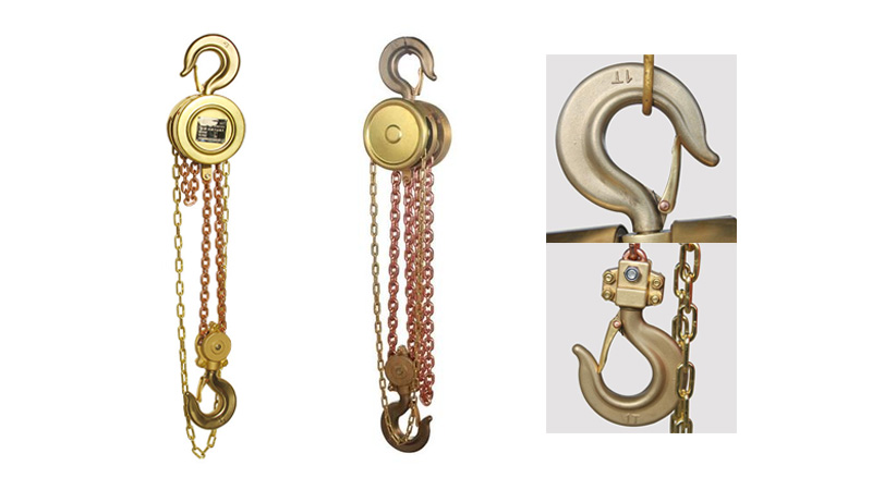 Explosieveilige, met de hand getrokken takel zorgt voor de veiligheid van de kunstmestfabriek