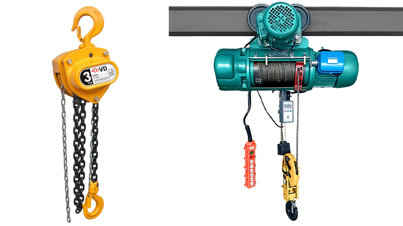 Hoe kies je tussen een handmatige takel en een elektrische takel?