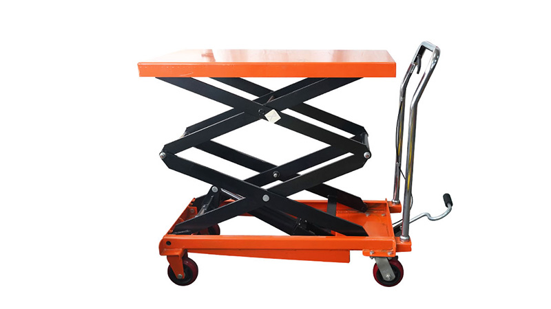 Welke controles moeten worden uitgevoerd voordat een hydraulische heftafel wordt bediend?